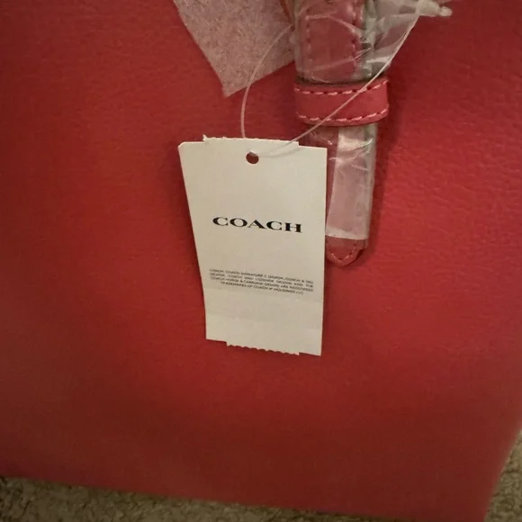 Coach Fuchsia Leather Tote Bag - Picture 10 of 10